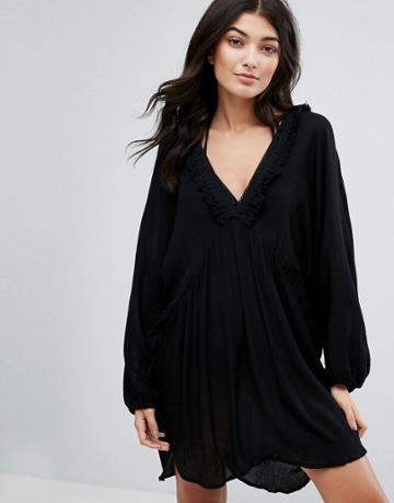 Anmol Beach Cover Up - Black