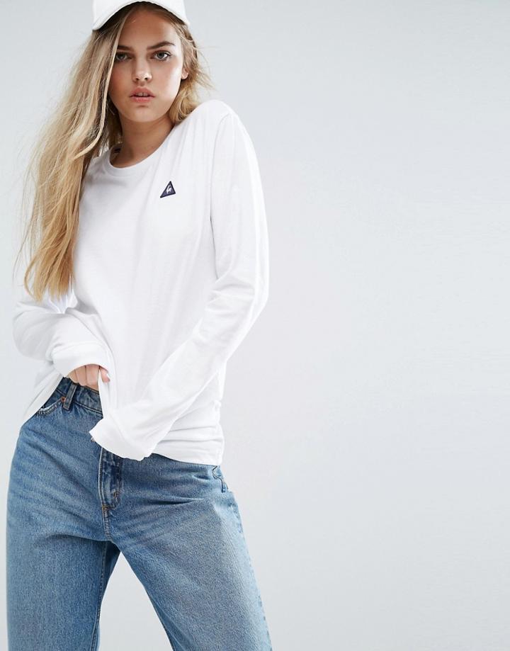 Le Coq Sportif Boyfriend Sweatshirt With Embroidered Logo - White