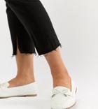 Asos Design Mossy Wide Fit Flat Shoes - White