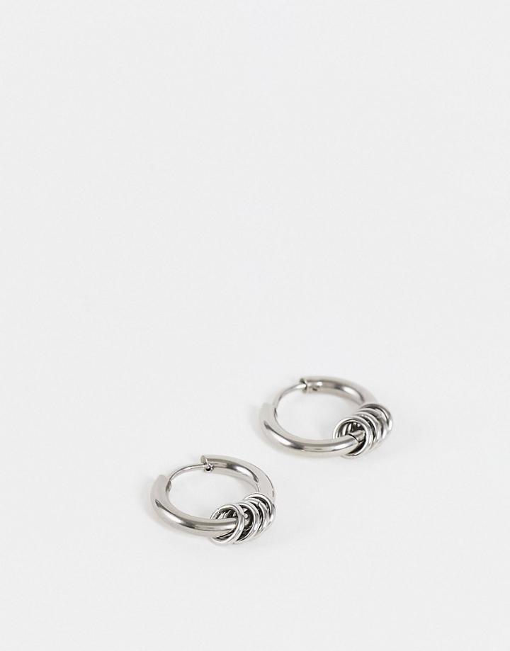 Svnx Silver Hoop Earrings