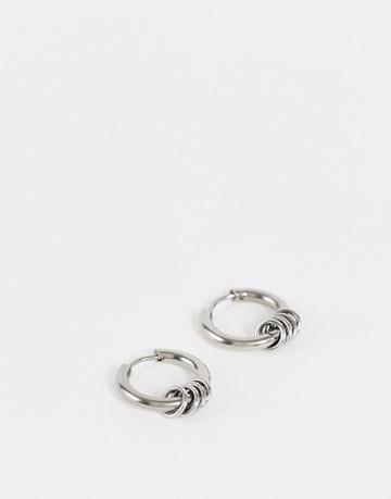 Svnx Silver Hoop Earrings