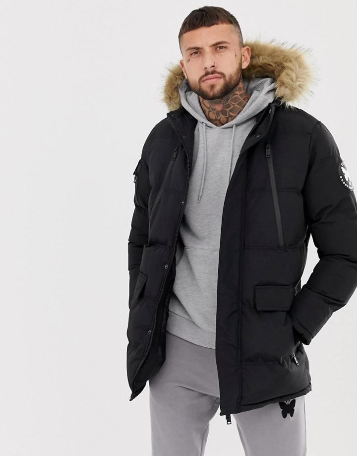 Good For Nothing Parka Coat In Black - Black