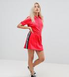 Noisy May Petite Jersey Skirt With Stripe - Red