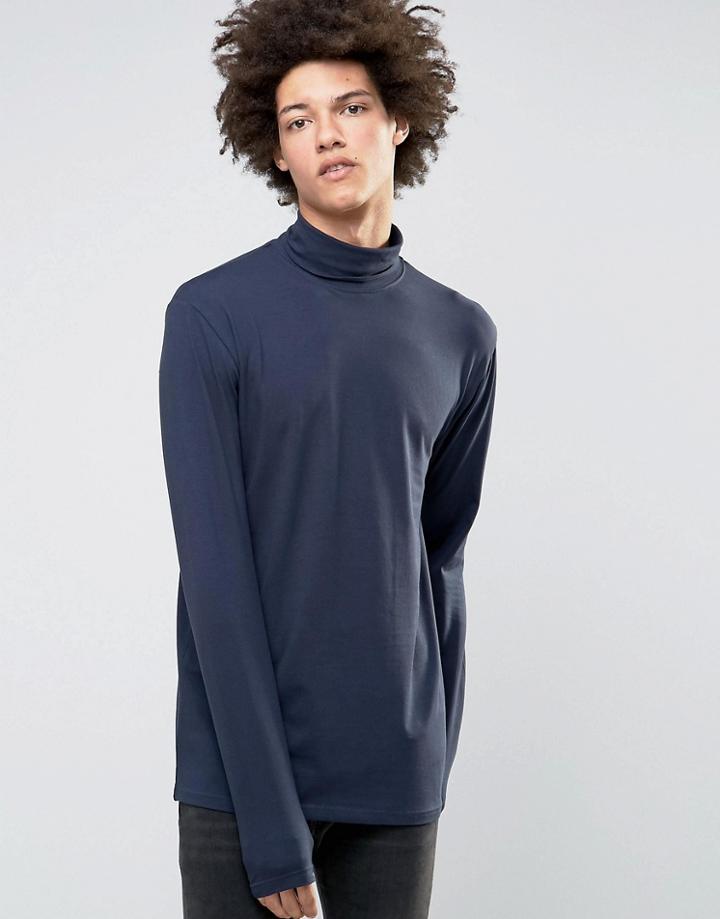 Only & Sons Jersey Turtleneck - Navy