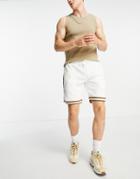 River Island Slim Shorts In Ecru - Part Of A Set-white