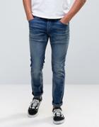 Scotch And Soda Overdye Slim Fit Jeans - Blue