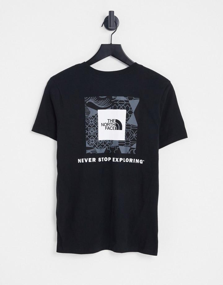 The North Face Ic Geo Nse Box Back Print T-shirt In Black