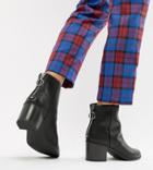 New Look Wide Fit Block Heeled Boot - Black