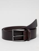 Hugo Geid Smooth Leather Belt In Brown - Brown