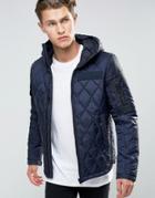 G-star Hooded Quilted Jacket - Blue