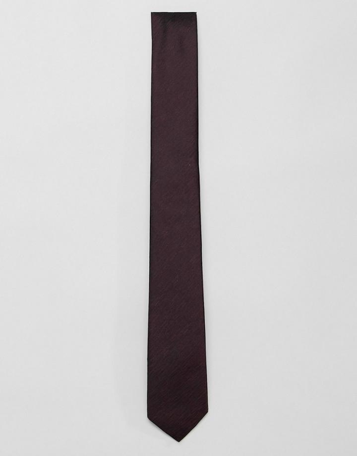 French Connection Plain Tie-red