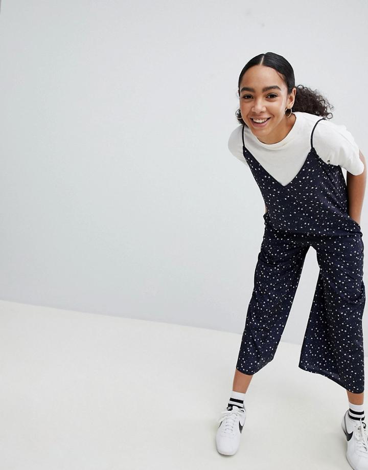 Noisy May Star Print Jumpsuit - Navy