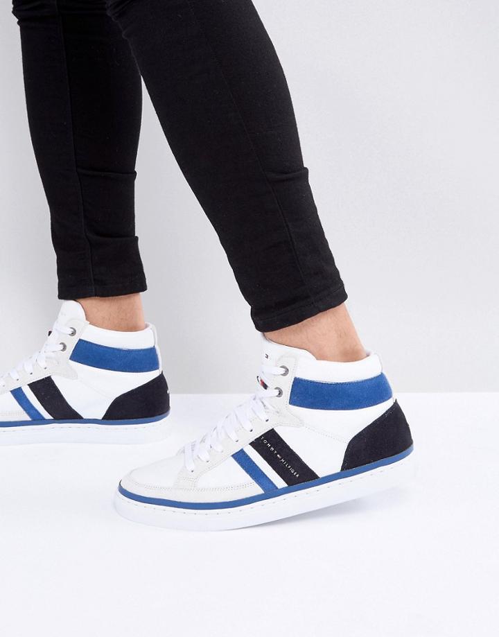 Tommy Hilfiger Maze High Top Sneakers In White - White