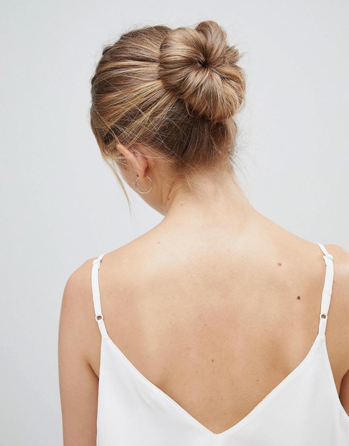 Asos Design Basics Heart Bun Holder - Black