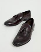 Base London Ritz Tassel Loafers In Bordo - Red