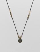 Classics 77 Burnished Silver Necklace With Coin Pendant - Silver