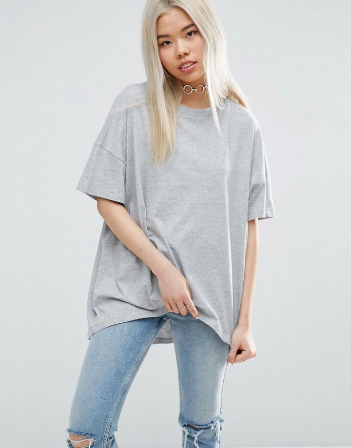 Asos Super Oversized T-shirt - Gray