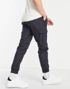 French Connection Utility Tech Cargo Pants In Navy