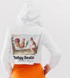 Crooked Tongues Oversized Cropped Sweat With Branding & Back Photo Print - Black