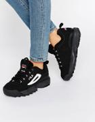 Fila Distruptor Sneakers In Black - Black