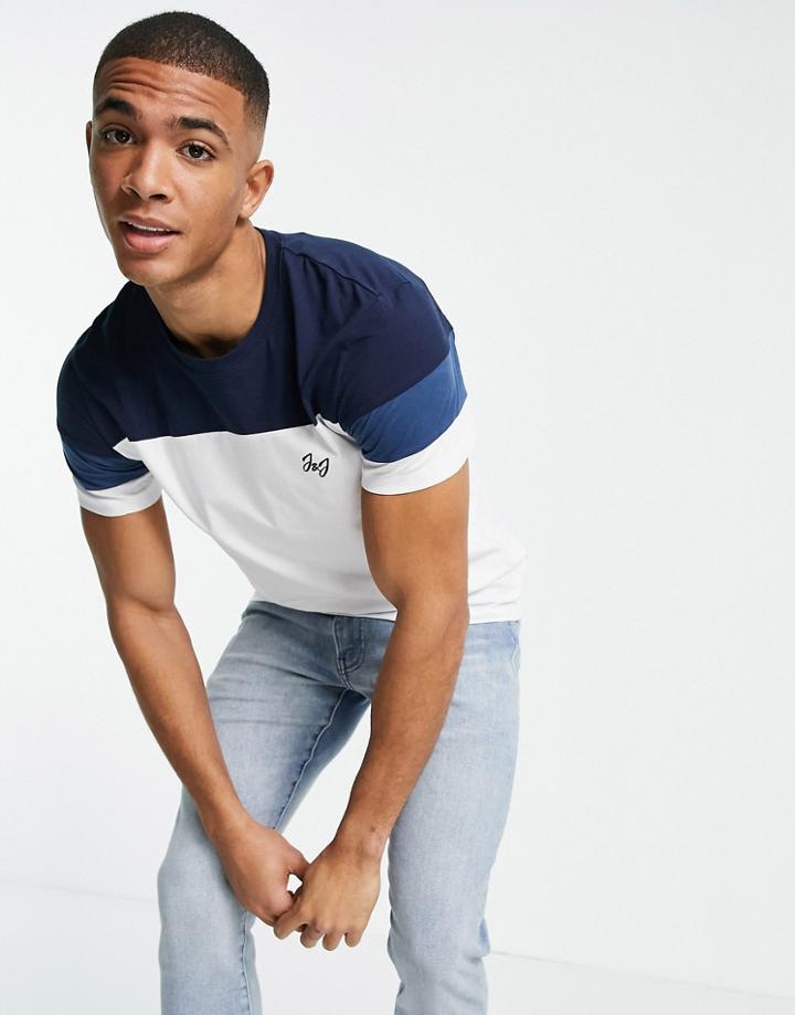 Jack & Jones Color Block T-shirts In White