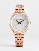 Karl Lagerfeld Kl3011 Ladies Rose Gold Watch With White Dial - Pink