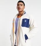 South Beach Contrast Pocket Polar Fleece In Cream-white