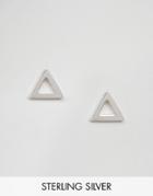 Kingsley Ryan Sterling Silver Triangle Stud Earrings - Silver
