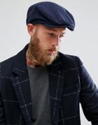 Boardmans Wool Mix Flat Cap - Blue