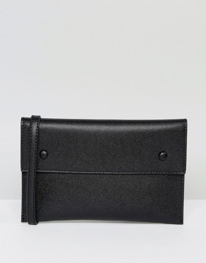 Asos Covered Stud Cross Body Bag - Black