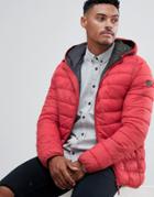 Blend Hooded Quilted Jacket - Red