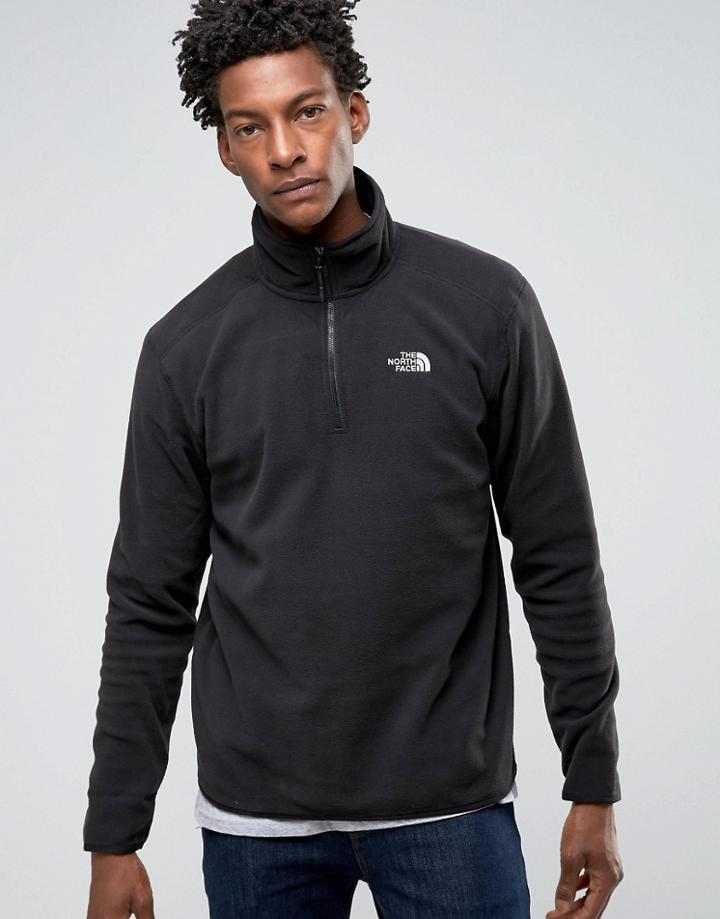 The North Face 100 Glacier 1/4 Zip Fleece In Black - Black