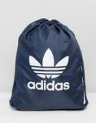 Adidas Originals Trefoil Gym Backpack In Navy Bk6727 - Navy