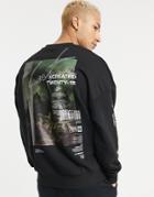 The Couture Club Oversized Oil Paint Sweatshirt In Black