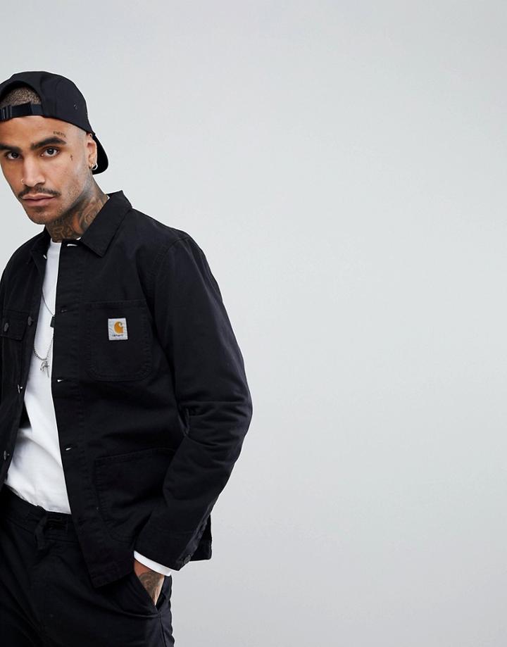 Carhartt Wip Michigan Chore Jacket In Black - Black