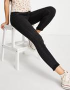 Stradivarius Super High Waist Skinny Jeans In Black