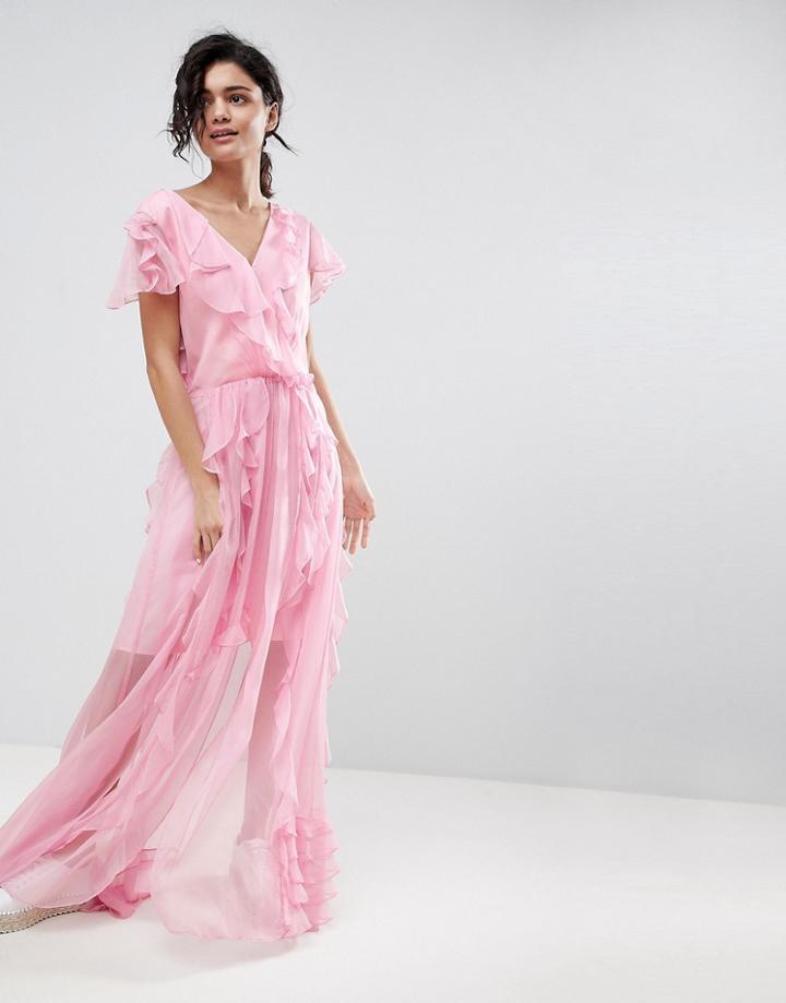 2ndday Ruffle Maxi Dress - Pink