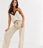 Asos Design Tall Mix & Match Lace & Satin Pants