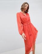 Vero Moda Asymetric Prairie Dress - Red