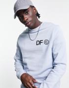 Asos Dark Future Sweatshirt With Chest Print In Blue