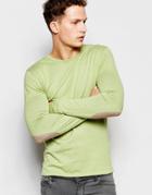 Selected Homme Crew Neck Knitted Sweater - Leaf Green Melang