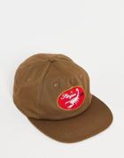 Asos Design Snapback Cap In Brown With Embroidery