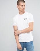 Emporio Armani Ea7 T-shirt With Chest Logo In White - White
