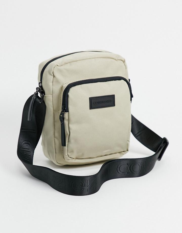 Consigned Flight Bag With Double Pocket-white