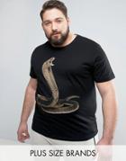 D-struct Plus Snake Print T-shirt - Black