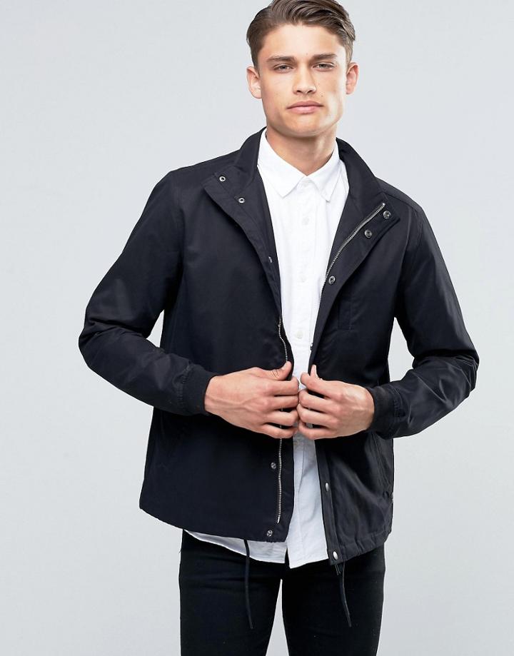 Esprit Lightweight Jacket With Drawstring Hem - Black