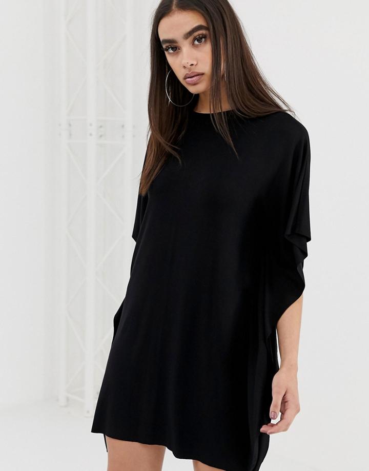 Asos Design Oversized T-shirt Dress-black