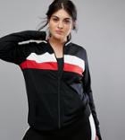 Nola Color Block Zipped Jacket - Black