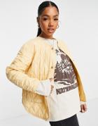 Miss Selfridge Lightweight Quilted Liner Jacket In Buttermilk-pink
