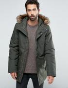 The North Face Zaneck Insulated Parka In Green - Green